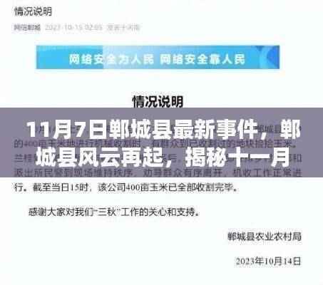 揭秘郸城县风云再起,最新事件内幕曝光