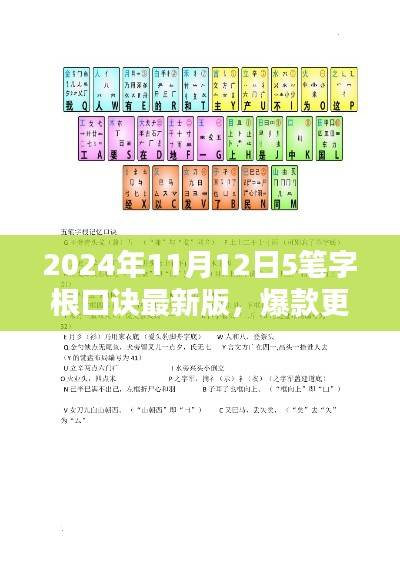2024年最新版五笔字根口诀攻略，掌握技巧，轻松书写美丽汉字