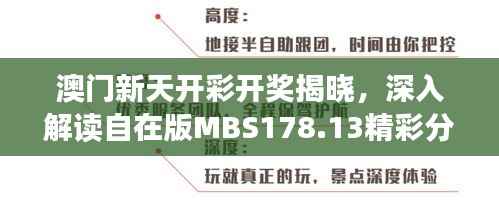 澳门新天开彩开奖揭晓,深入解读自在版MBS178.13精彩分析