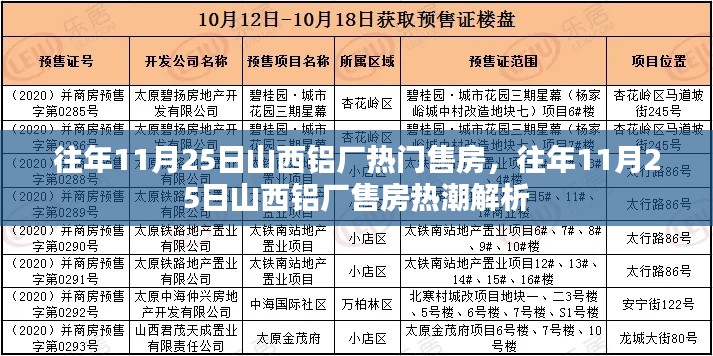 往年11月25日山西铝厂售房盛况解析,售房热潮揭秘与趋势展望