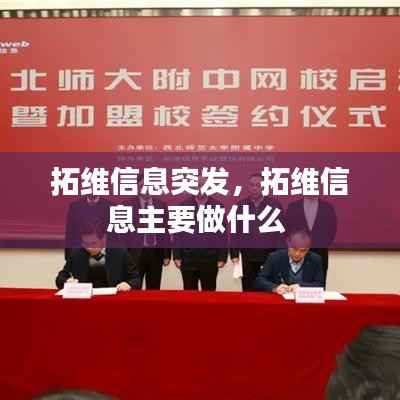 拓维信息突发,拓维信息主要做什么