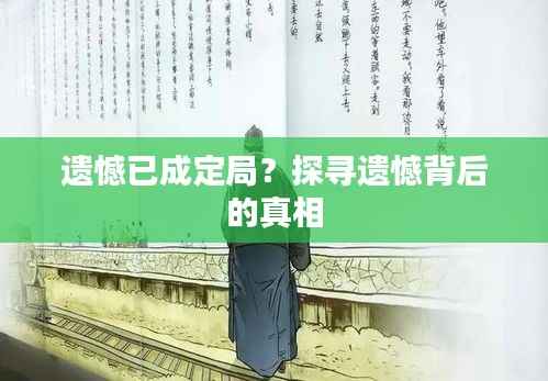 遗憾已成定局?探寻遗憾背后的真相