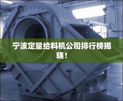 宁波定量给料机公司排行榜揭晓!