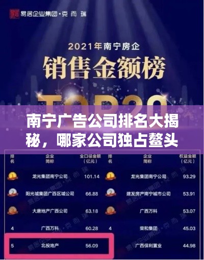 南宁广告公司排名大揭秘,哪家公司独占鳌头?